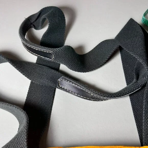 Kipling Orange Nylon Tote Bag With Black Straps & Zip Closure - Picture 11 of 15